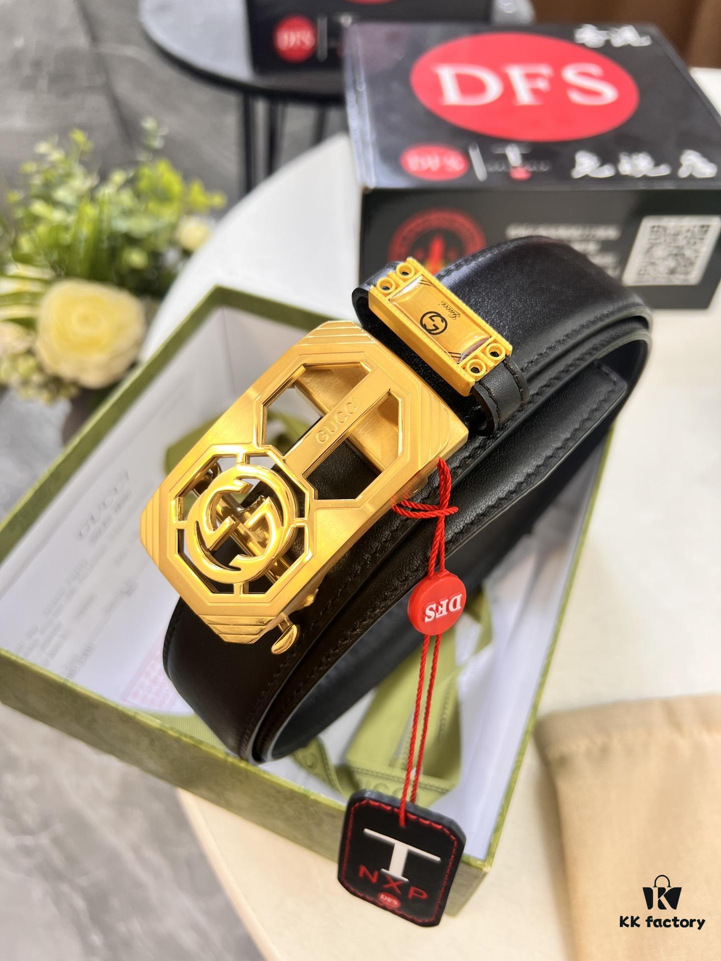 693201fd3a89a121ed55094e Gucci Automatic Buckle Belt, Embossed Full-Grain Cowhide, 3.5cm Width, Top-Quality Business Formal Belt with NXP Anti-Counterfeit Chip