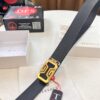 693202073a89a121ed55095c Versace Belt - Original Factory Direct, Genuine NXP RFID Tag, Hollow Stainless Steel Hardware, Italian Crocodile Grain Top Layer Calfskin Leather, 3.8cm Width, Double-Sided Wear, Fashion Show Style