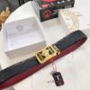 693202083a89a121ed550961 Versace Genuine Leather Belt with Medusa Head Buckle, Italian Imported Top Grain Calfskin, 3.8cm Width, Duty-Free Authenticity Verified by NXP Chip