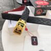 693202083a89a121ed550963 Versace Genuine Leather Belt with Medusa Head Buckle, Italian Imported Top Grain Calfskin, 3.8cm Width, Duty-Free Authenticity Verified by NXP Chip