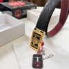 693202083a89a121ed550964 Versace Genuine Leather Belt with Medusa Head Buckle, Italian Imported Top Grain Calfskin, 3.8cm Width, Duty-Free Authenticity Verified by NXP Chip