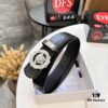 693202223a89a121ed550986 Versace Genuine Steel Hardware Luxury Belt - Original Single Order, Italian Imported Ostrich Foot Texture Top Layer Leather, 3.8cm Width, Hong Kong Duty-Free T Gift Box (NXP RFID Tag Verifiable on Official Website, Authentic Anti-Counterfeit Chip)