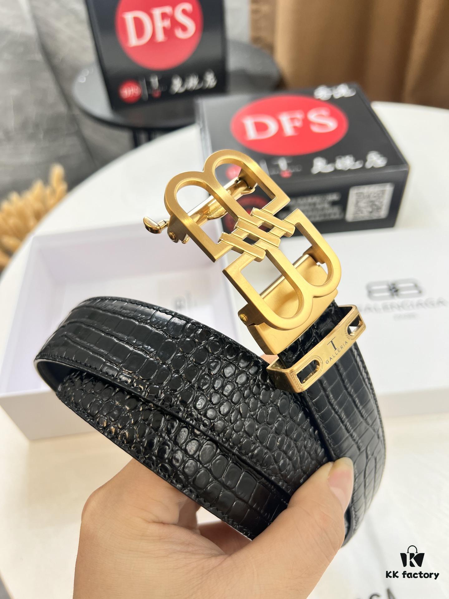 693202273a89a121ed550993 Balenciaga Hong Kong Tax-Free T Gift Box 🎁 (NXP RFID Recognizable Official Website. Genuine Anti-Counterfeit Chip) BB Automatic Stainless Steel Brushed Hardware New Arrival South African Imported Crocodile Pattern Full-Grain Leather Made Automatic Slide Rail No Hole