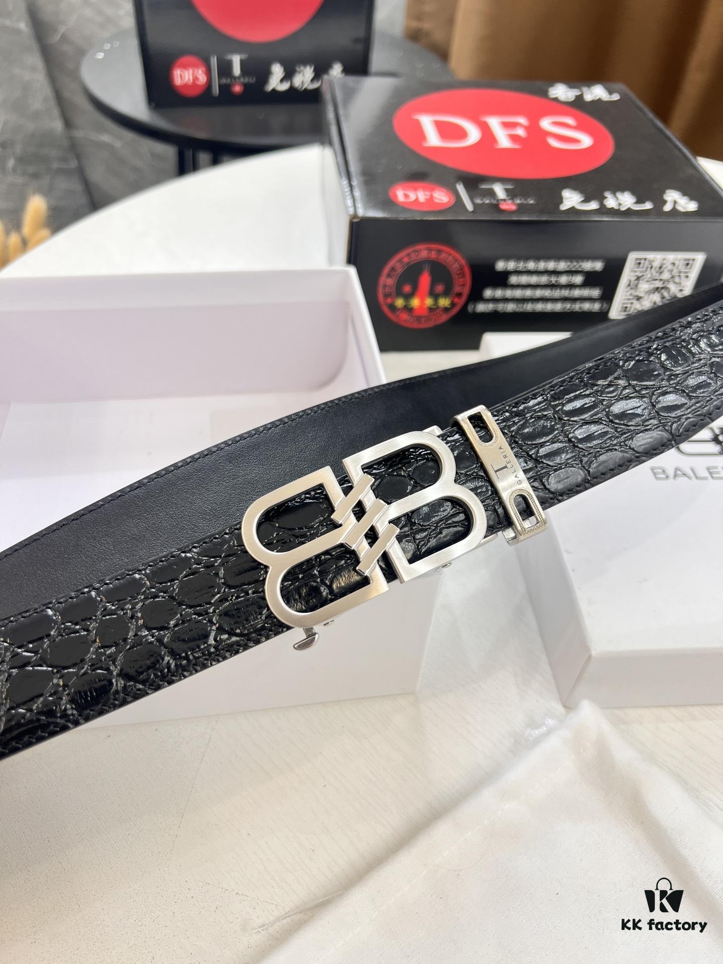 693202273a89a121ed550999 Balenciaga, Hong Kong Duty-Free T Gift Box 🎁 (NXP Induction Chip for Official Website Authentication), BB Automatic Stainless Steel Brushed Hardware, New Arrival, Premium Electroplating, South African Imported Crocodile Grain Top Layer Leather, Auto-Slide Track, No Holes, Must-Have for Trendsetters