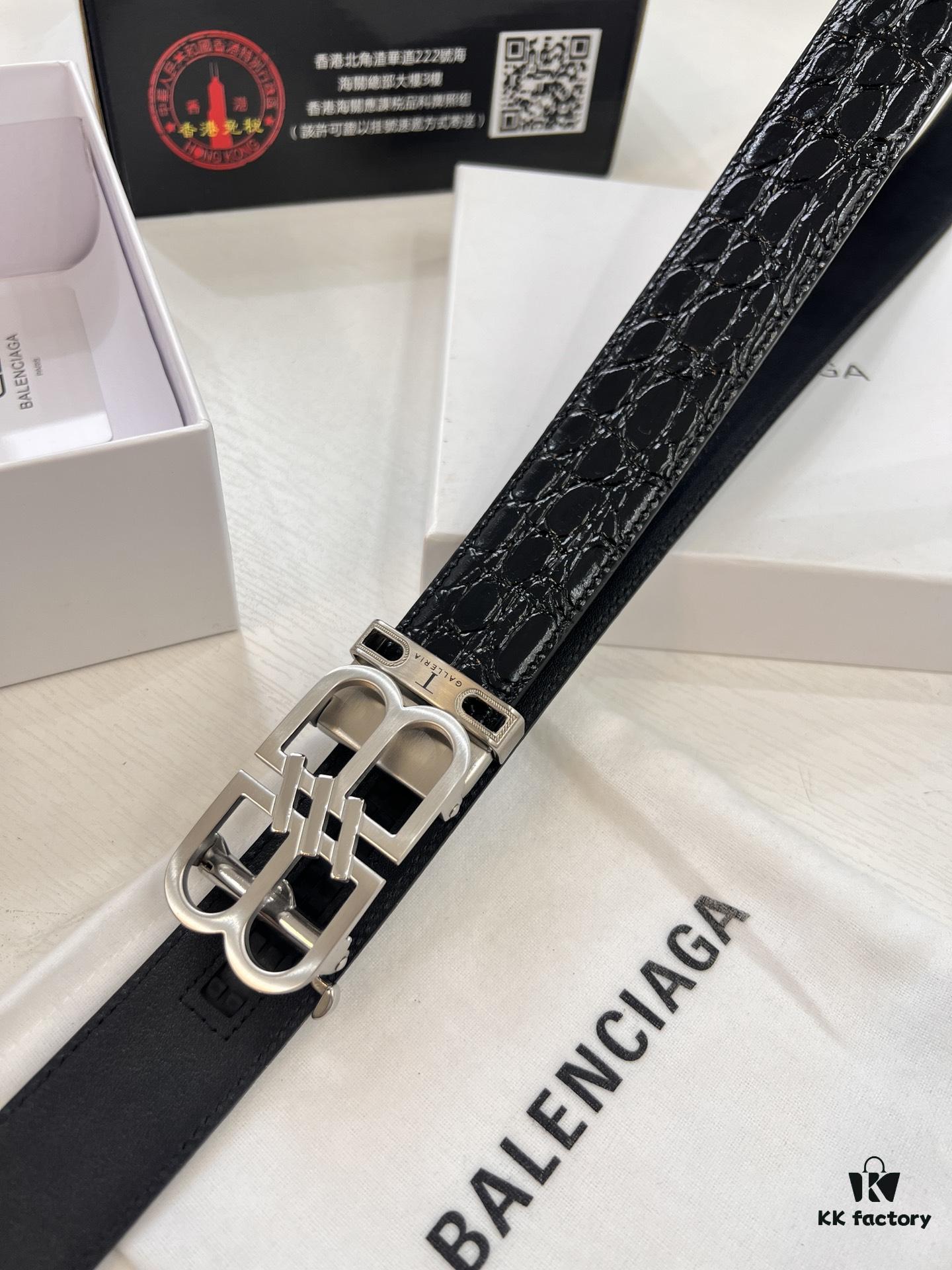 693202283a89a121ed55099c Balenciaga, Hong Kong Duty-Free T Gift Box 🎁 (NXP Induction Chip for Official Website Authentication), BB Automatic Stainless Steel Brushed Hardware, New Arrival, Premium Electroplating, South African Imported Crocodile Grain Top Layer Leather, Auto-Slide Track, No Holes, Must-Have for Trendsetters
