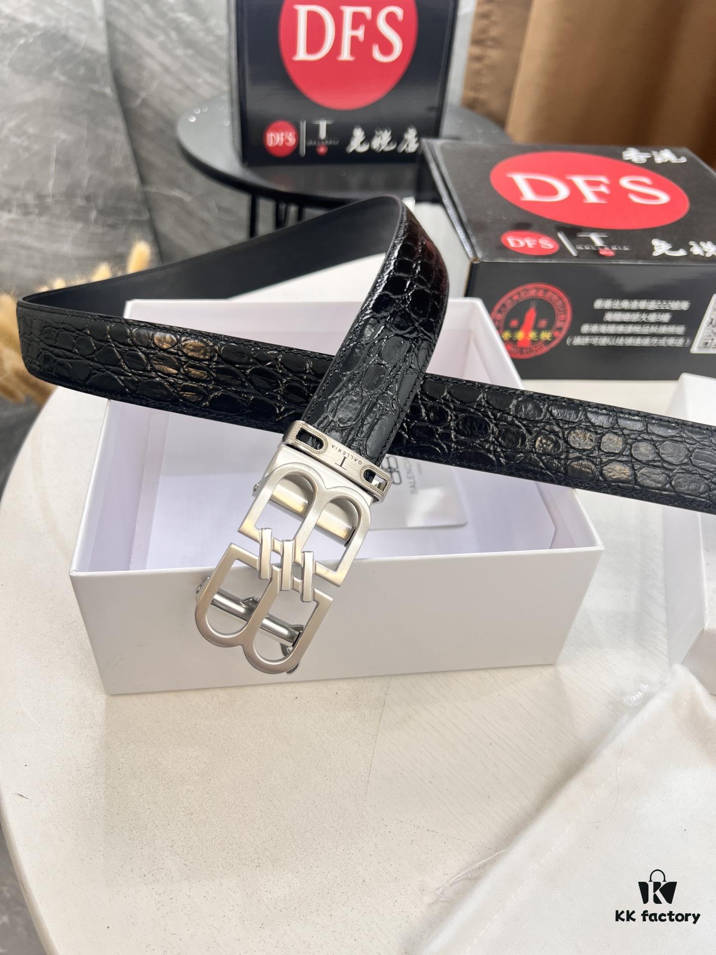 693202283a89a121ed55099d Balenciaga, Hong Kong Duty-Free T Gift Box 🎁 (NXP Induction Chip for Official Website Authentication), BB Automatic Stainless Steel Brushed Hardware, New Arrival, Premium Electroplating, South African Imported Crocodile Grain Top Layer Leather, Auto-Slide Track, No Holes, Must-Have for Trendsetters
