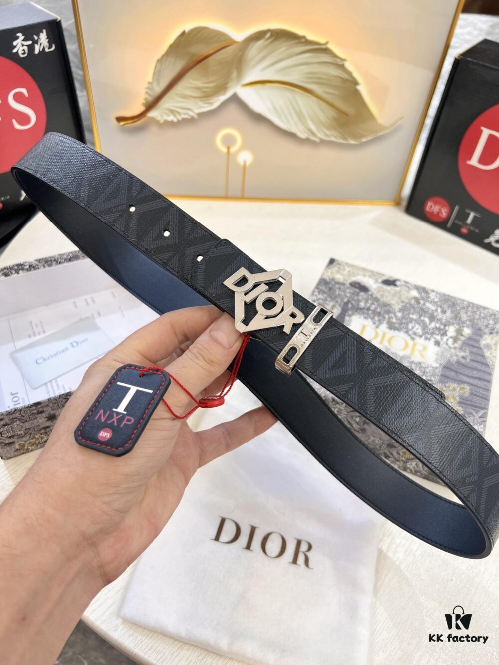 693202403a89a121ed5509de Dior D Belt, Hong Kong Duty-Free Gift Box 🎁 (NXP Tag with Anti-Counterfeit Chip, Verifiable on Official Website)