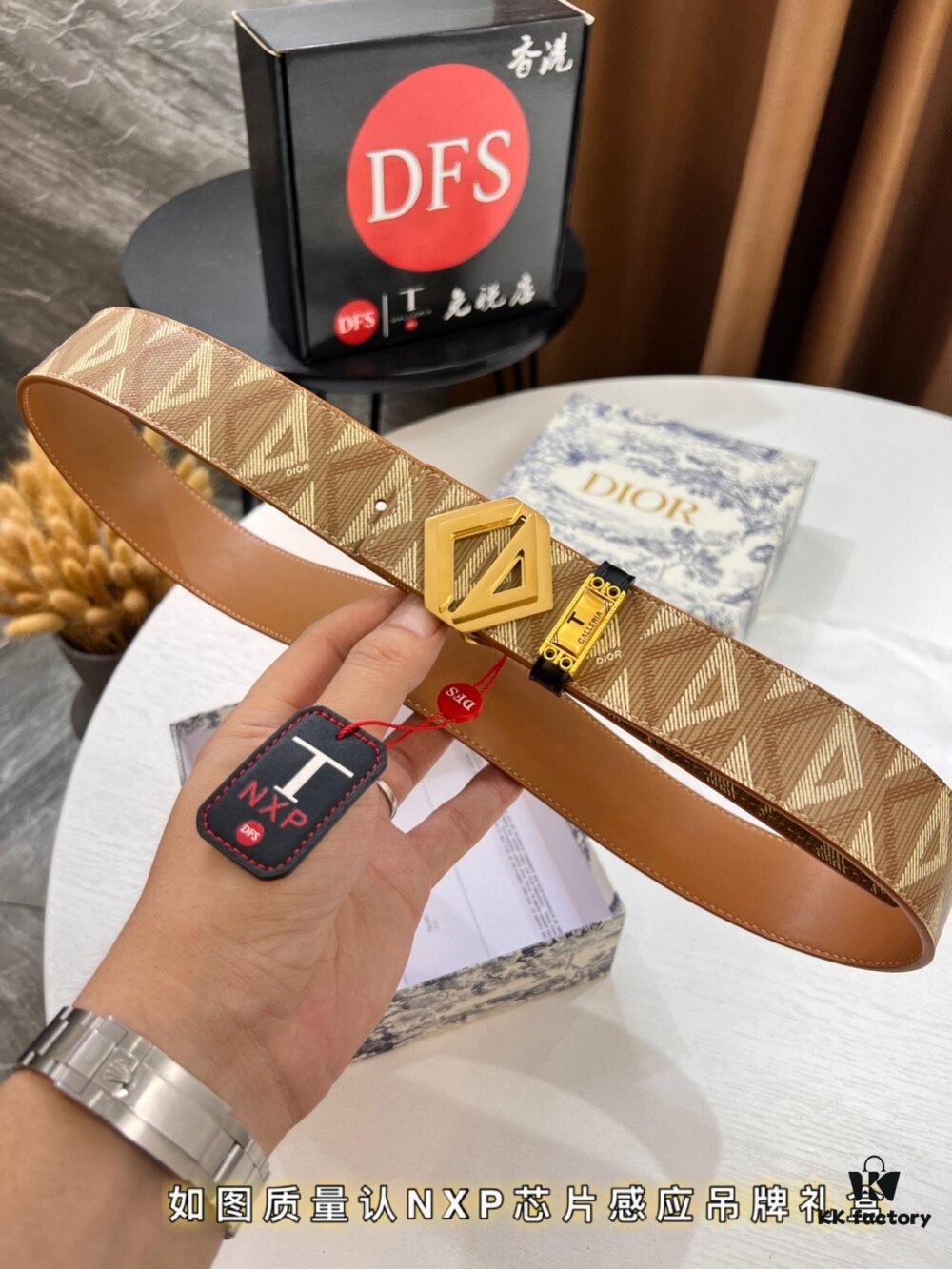 693202413a89a121ed5509ec Dior D Belt, Hong Kong Duty-Free Gift Box (NXP Tag with Verifiable Anti-Counterfeit Chip, Authentic)