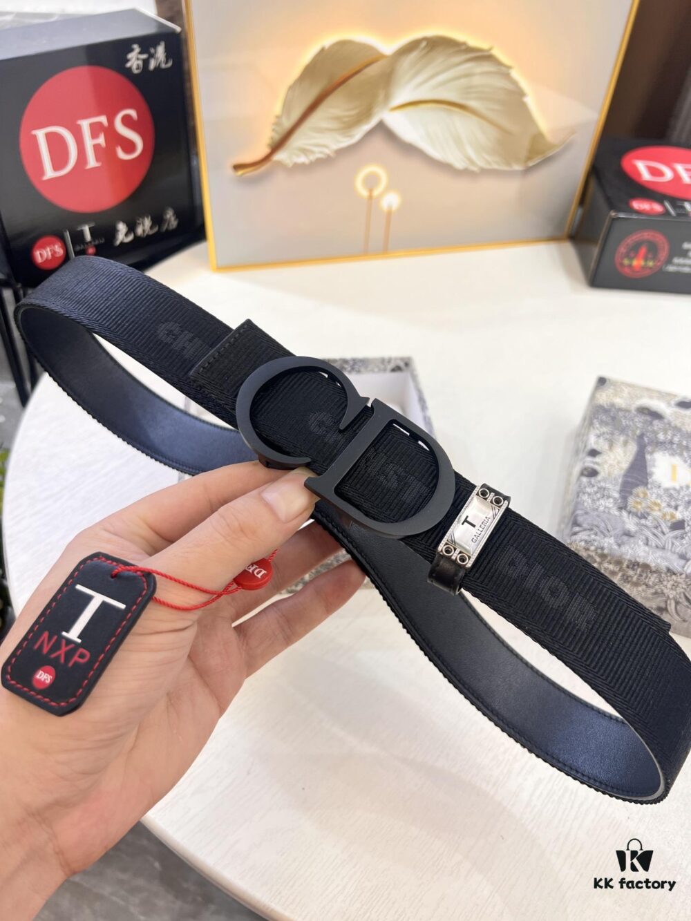 693202443a89a121ed550a08 Dior D Belt, Hong Kong Duty-Free Gift Box 🎁 (NXP RFID Tag with Official Website Verification, Authentic Anti-Counterfeit Chip)