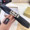 693202443a89a121ed550a0f Burberry Automatic Buckle Belt, Newest Style, Genuine Top-Layer Cowhide with Original Barcode Pattern, 3.5 cm Width, Premium Business Formal Belt