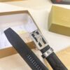 693202443a89a121ed550a11 Burberry Automatic Buckle Belt, Newest Style, Genuine Top-Layer Cowhide with Original Barcode Pattern, 3.5 cm Width, Premium Business Formal Belt