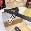 693202453a89a121ed550a14 Burberry Automatic Buckle Belt, Newest Style, Genuine Top-Layer Cowhide with Original Barcode Pattern, 3.5 cm Width, Premium Business Formal Belt