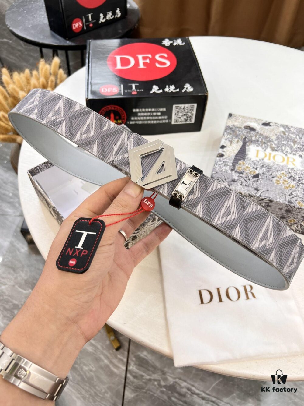 693202463a89a121ed550a24 Dior D Belt, Hong Kong Duty-Free Gift Set (NXP Tag with Authenticity Chip Recognizable on Official Website)