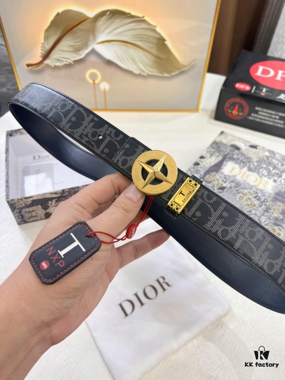 693202463a89a121ed550a2b Dior D Belt, Hong Kong Duty-Free Gift Box 🎁 (NXP Tag with Anti-Counterfeit Chip, Verifiable on Official Website)