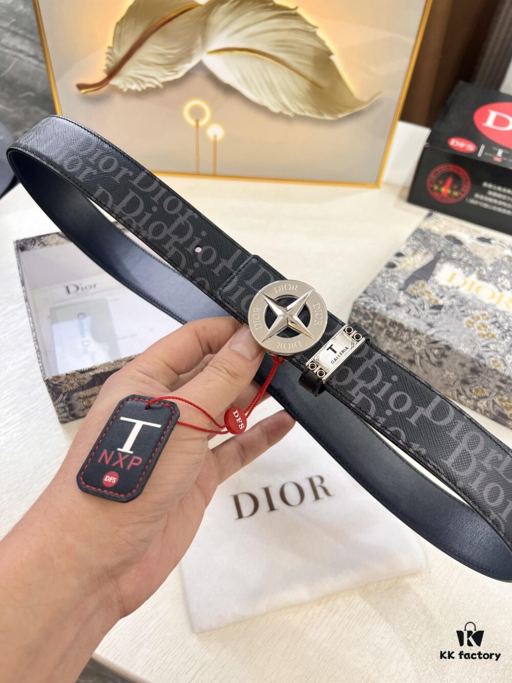693202473a89a121ed550a32 Dior D Belt, Hong Kong Duty-Free Gift Box 🎁 (NXP Tag with Anti-Counterfeit Chip, Authentic Website Verification)