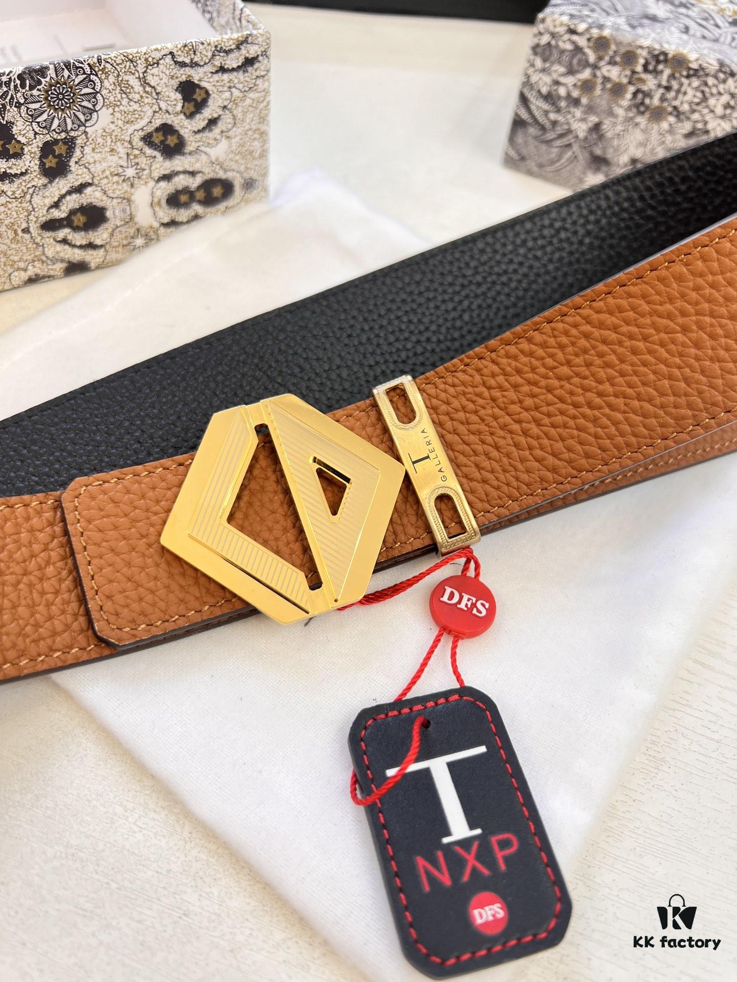 Dior D Four-Prong Belt with Hardware, Hong Kong Duty-Free Gift Box (NXP Tag with Official Website Verification, Authentic Anti-Counterfeit Chip)