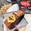 Dior D Four-Prong Belt with Hardware, Hong Kong Duty-Free Gift Box (NXP Tag with Official Website Verification, Authentic Anti-Counterfeit Chip)