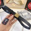 693202493a89a121ed550a4d Dior Women's Leather Belt, Imported French Leather, 3.0cm Width, High-Ion Plated Stainless Steel Buckle, Anti-Counterfeit Chip Verified