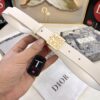 693202493a89a121ed550a54 Dior Women's Leather Belt, 3.0cm Width, Imported Full-Grain Leather, High-Ion Plating Stainless Steel Buckle, Authenticity Chip Included