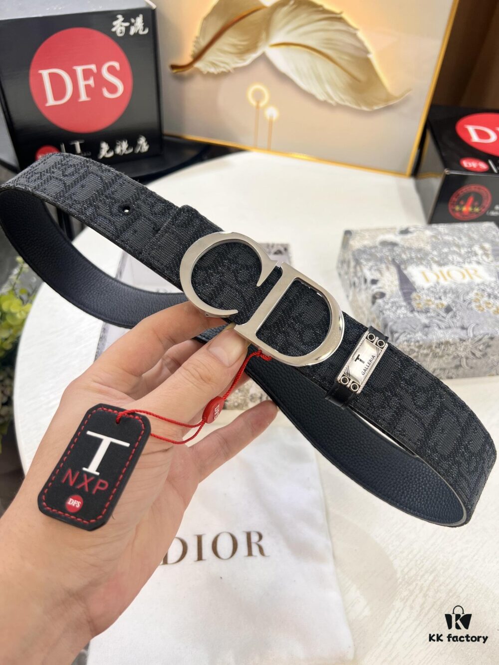 6932024b3a89a121ed550a62 Dior D Belt, Hong Kong Duty-Free Gift Box 🎁 (NXP RFID Tag with Official Website Verification, Authentic Anti-Counterfeit Chip)