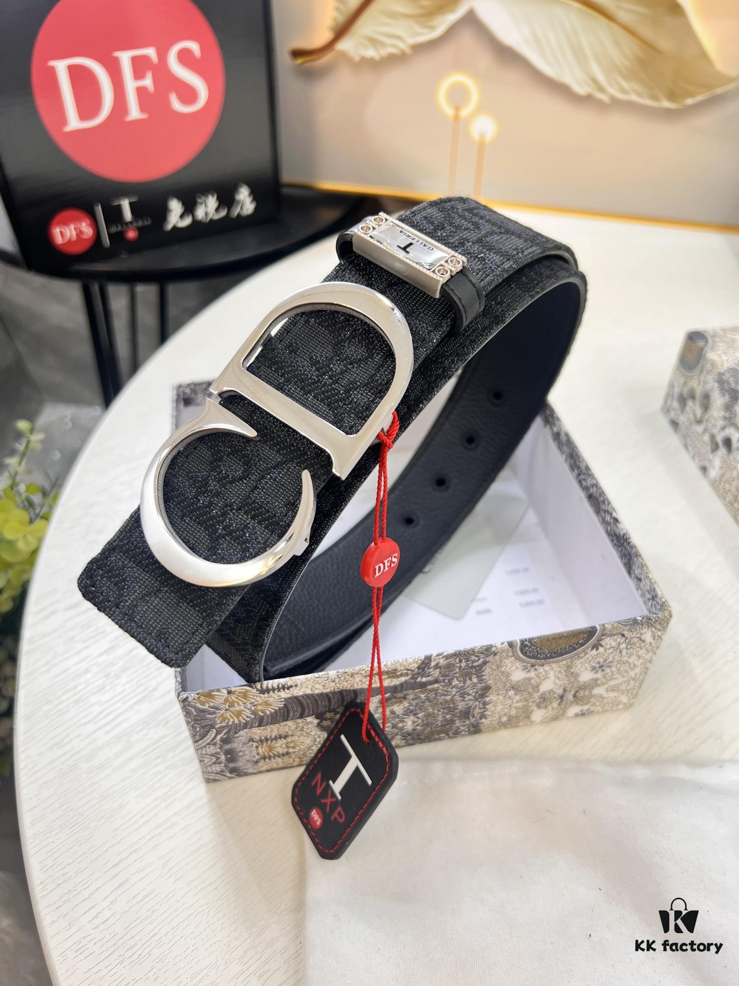 Dior D Belt, Hong Kong Duty-Free T Gift Box 🎁 (NXP RFID Tag with Official Website Verification, Authentic Anti-Counterfeit Chip)
