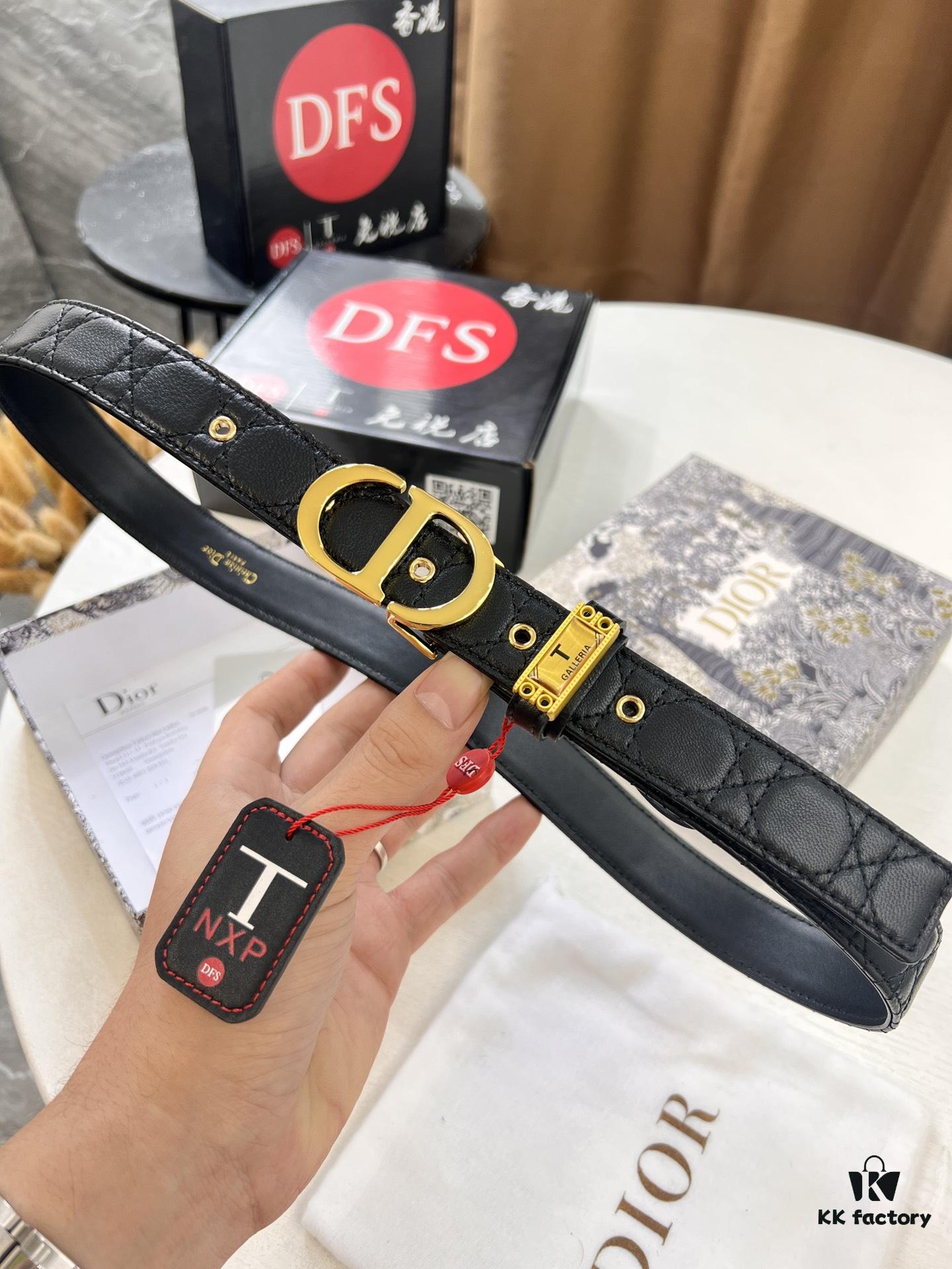 6932024c3a89a121ed550a70 Dior Women's Leather Belt, Imported French Top-Grade Leather, 3.0cm Width, High-Ion Plated Stainless Steel Buckle, Anti-Counterfeit Chip Verified