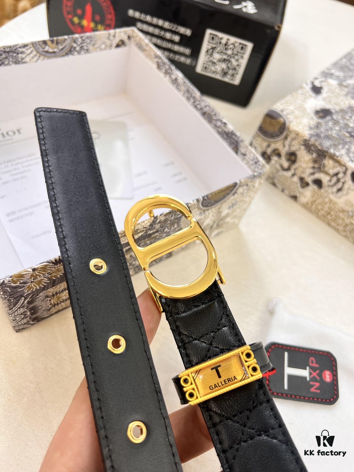 6932024c3a89a121ed550a72 Dior Women's Leather Belt, Imported French Top-Grade Leather, 3.0cm Width, High-Ion Plated Stainless Steel Buckle, Anti-Counterfeit Chip Verified