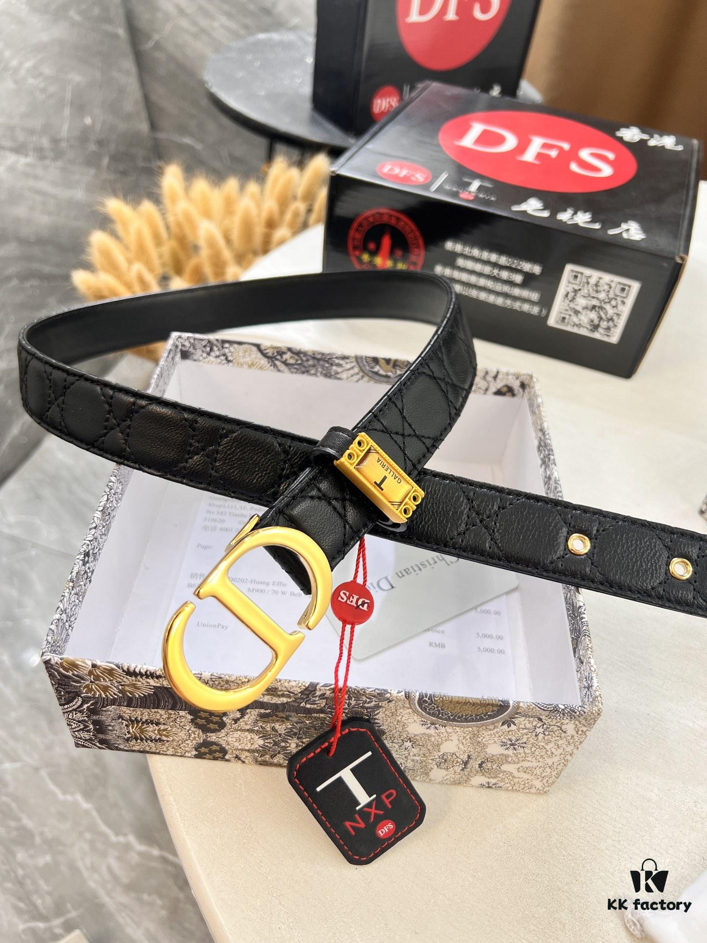 6932024c3a89a121ed550a75 Dior Women's Leather Belt, Imported French Top-Grade Leather, 3.0cm Width, High-Ion Plated Stainless Steel Buckle, Anti-Counterfeit Chip Verified