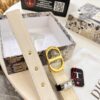 6932024c3a89a121ed550a79 Dior Women's Leather Belt, Imported French Leather, 3.0cm Width, High-Polish Stainless Steel Hardware, Hypoallergenic High-Ion Plating, Authenticity Chip Compatible with Official Website Verification
