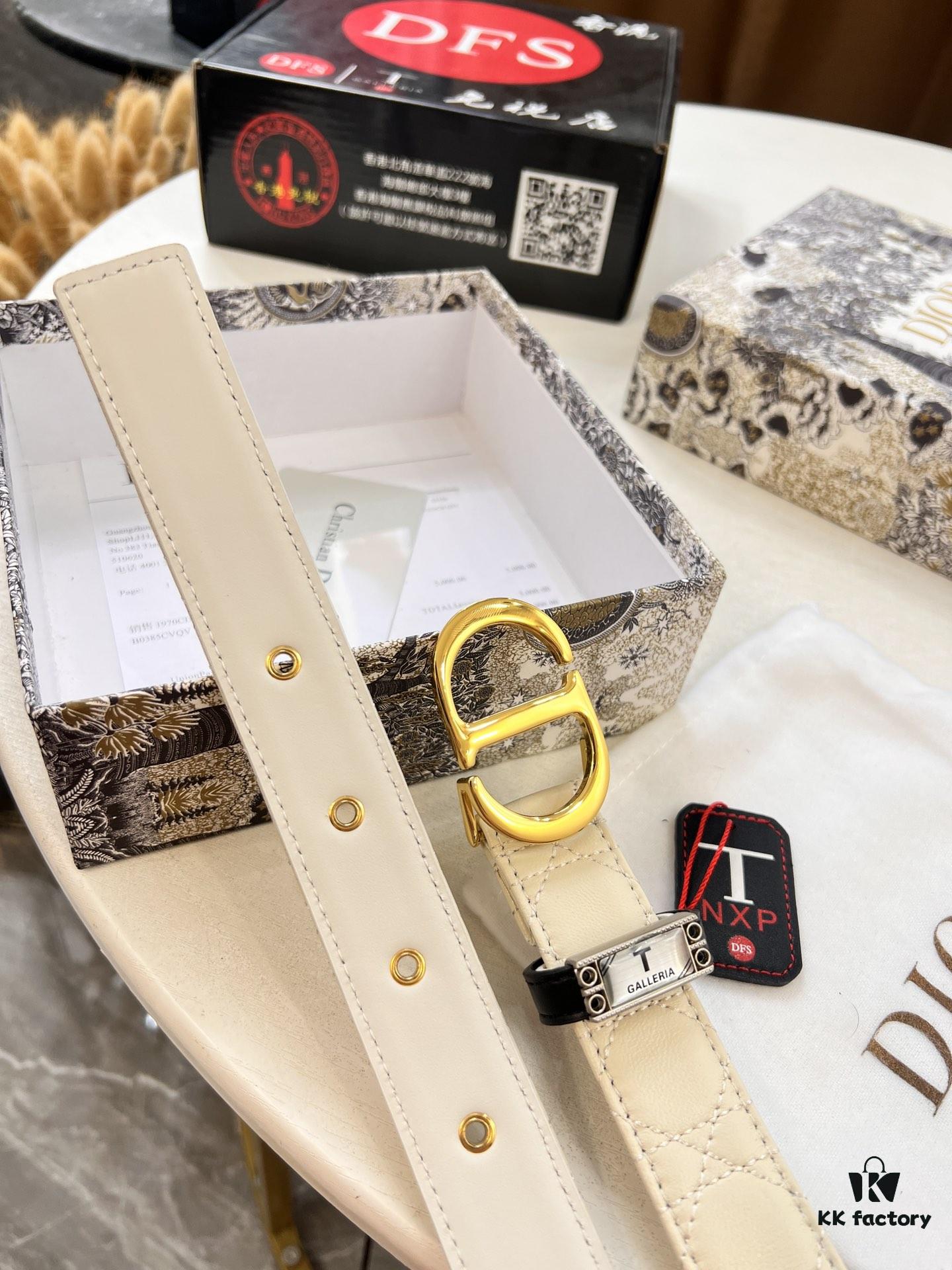 6932024c3a89a121ed550a79 Dior Women's Leather Belt, Imported French Leather, 3.0cm Width, High-Polish Stainless Steel Hardware, Hypoallergenic High-Ion Plating, Authenticity Chip Compatible with Official Website Verification