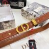 6932024d3a89a121ed550a7f Dior Women's Leather Belt, Imported French Leather, 3.0cm Width, High-Polish Stainless Steel Hardware, Hypoallergenic Plating, Authentic NXP RFID Chip
