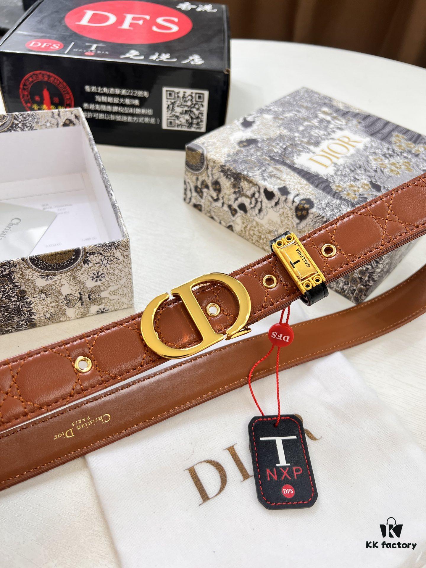 6932024d3a89a121ed550a7f Dior Women's Leather Belt, Imported French Leather, 3.0cm Width, High-Polish Stainless Steel Hardware, Hypoallergenic Plating, Authentic NXP RFID Chip