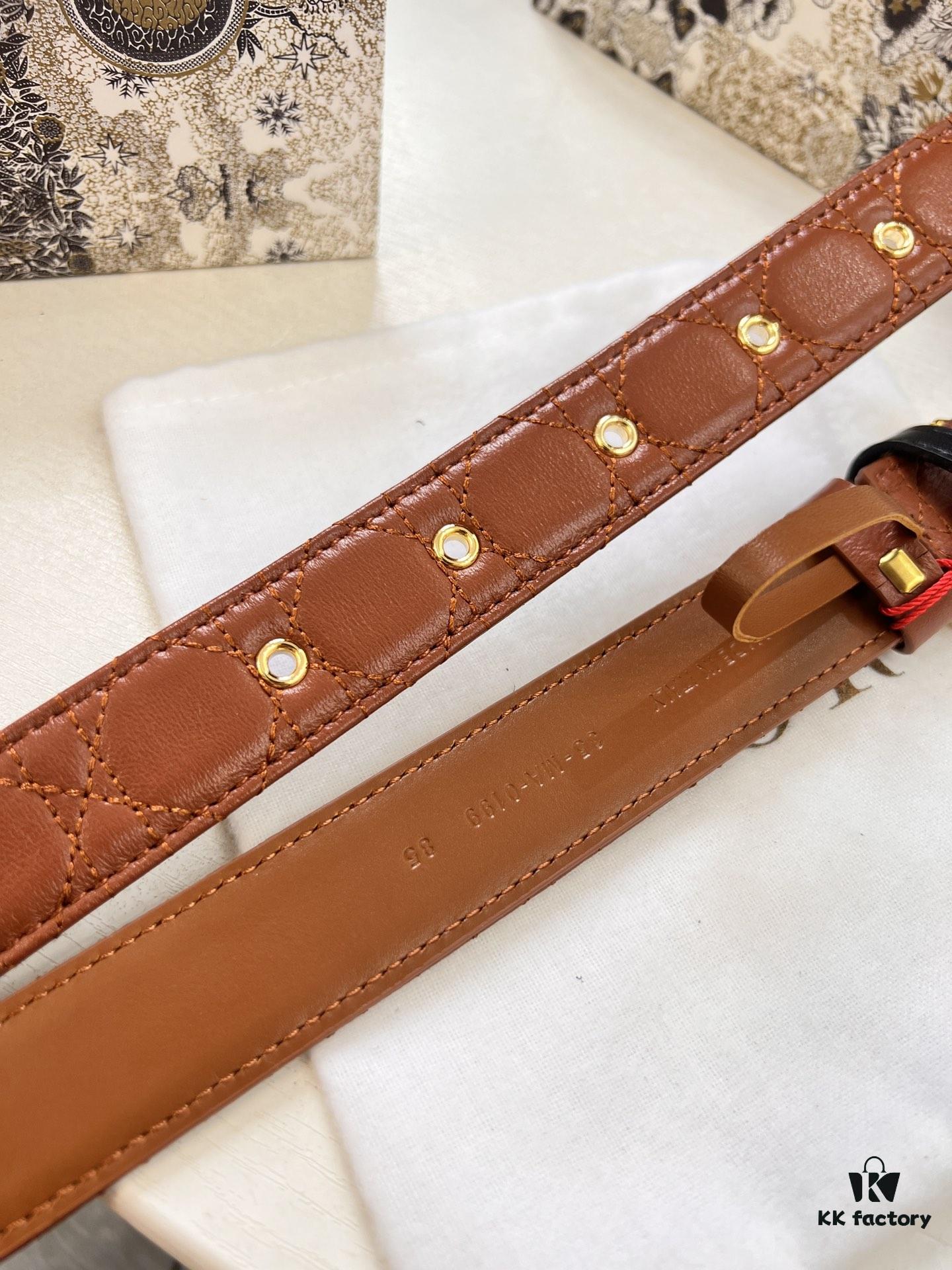 6932024d3a89a121ed550a82 Dior Women's Leather Belt, Imported French Leather, 3.0cm Width, High-Polish Stainless Steel Hardware, Hypoallergenic Plating, Authentic NXP RFID Chip