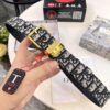 693202503a89a121ed550aa1 Dior Unisex Belt - Latest Couple Style, Imported Embroidered Custom Fabric, Full-Grain Calfskin with Lychee Texture, Polished ZP-Synchronized Pin Buckle Hardware, 3.5cm Width