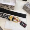 693202503a89a121ed550aa3 Dior Unisex Belt - Latest Couple Style, Imported Embroidered Custom Fabric, Full-Grain Calfskin with Lychee Texture, Polished ZP-Synchronized Pin Buckle Hardware, 3.5cm Width