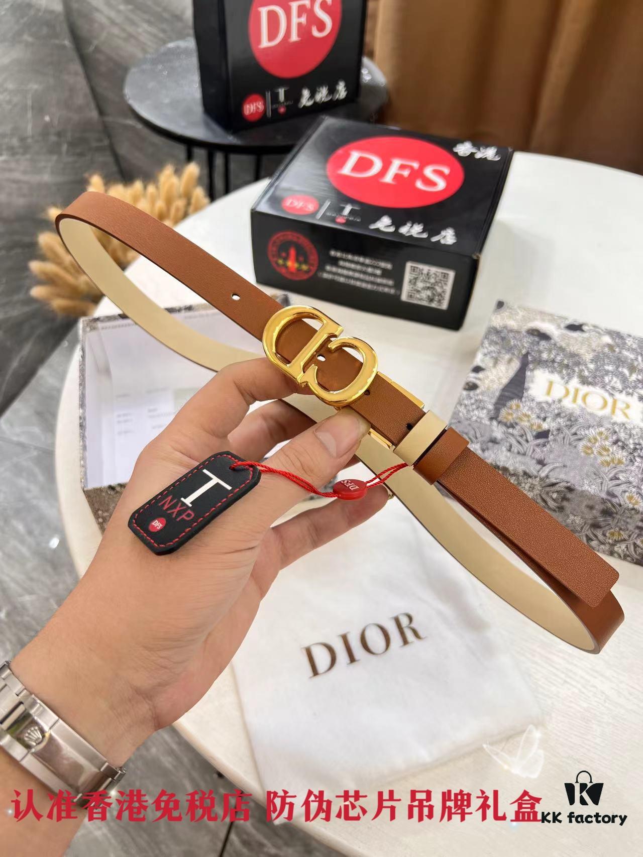693202513a89a121ed550ab7 Dior Women's Leather Belt - Premium Original Imported Leather, Stainless Steel Buckle, High-Ion Plating, 2.0 cm Width, Duty-Free Authentic Grade