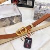 693202513a89a121ed550ab8 Dior Women's Leather Belt - Premium Original Imported Leather, Stainless Steel Buckle, High-Ion Plating, 2.0 cm Width, Duty-Free Authentic Grade
