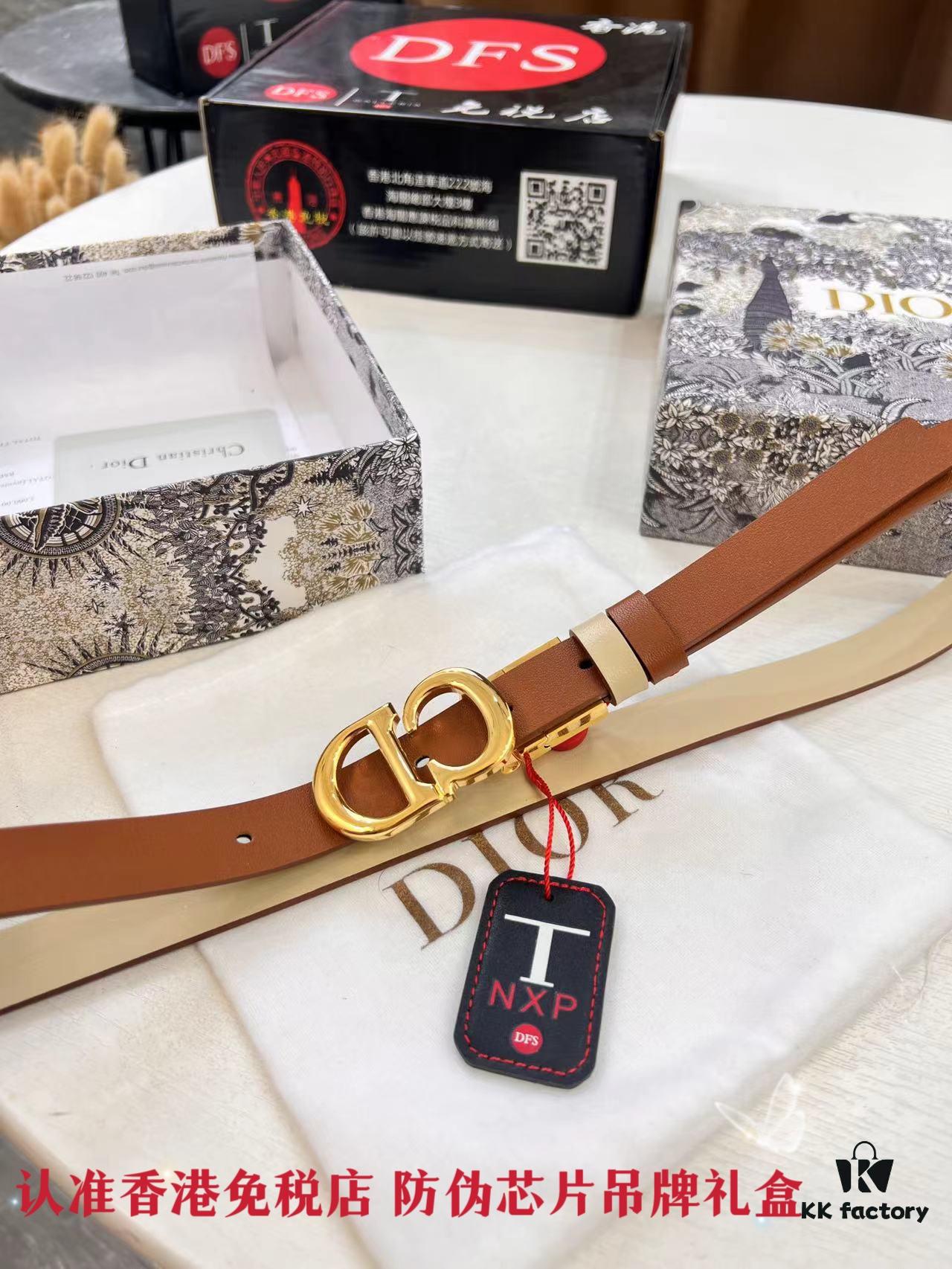 693202513a89a121ed550ab8 Dior Women's Leather Belt - Premium Original Imported Leather, Stainless Steel Buckle, High-Ion Plating, 2.0 cm Width, Duty-Free Authentic Grade