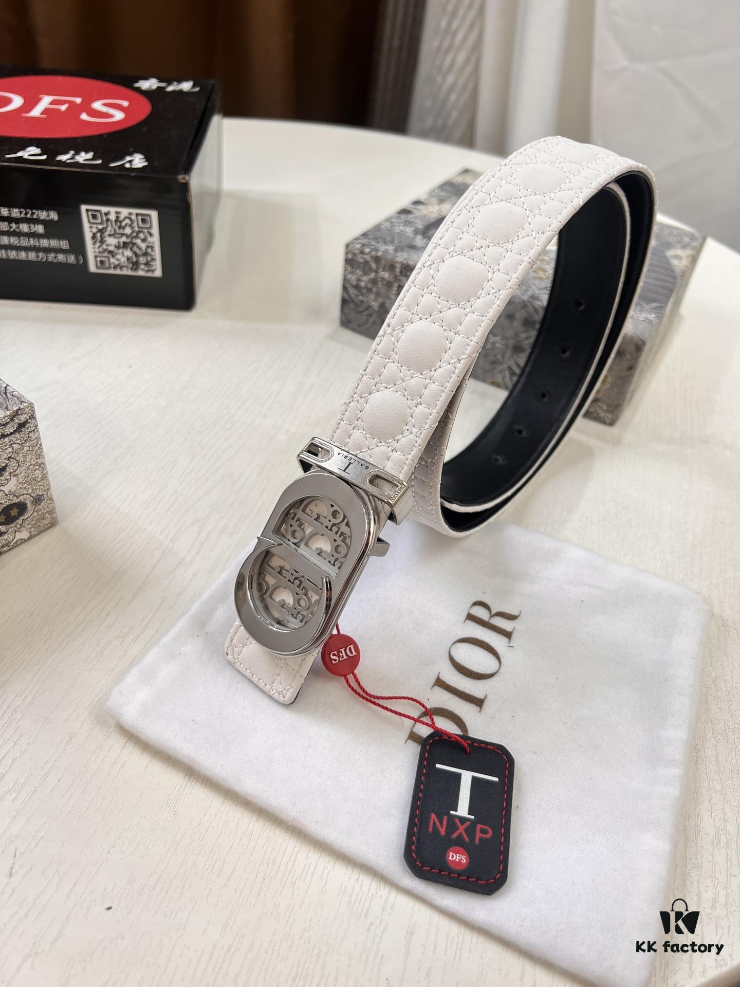 Dior D Belt, Hong Kong Duty-Free T Gift Box (NXP Tag with Authenticity Chip Recognizable on Official Website)