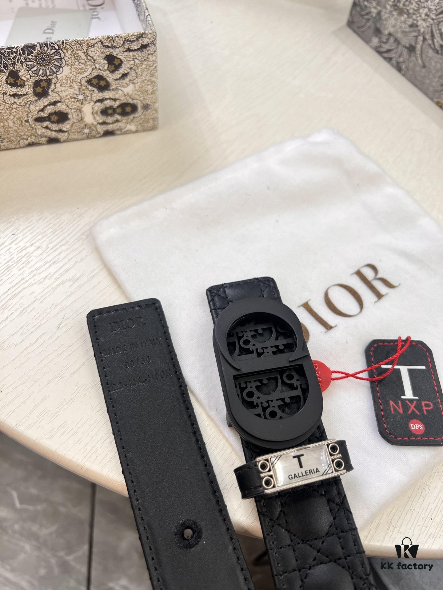Dior D Belt, Hong Kong Duty-Free Gift Set 🎁 (NXP RFID Tag with Official Website Verification, Authentic Anti-Counterfeit Chip)