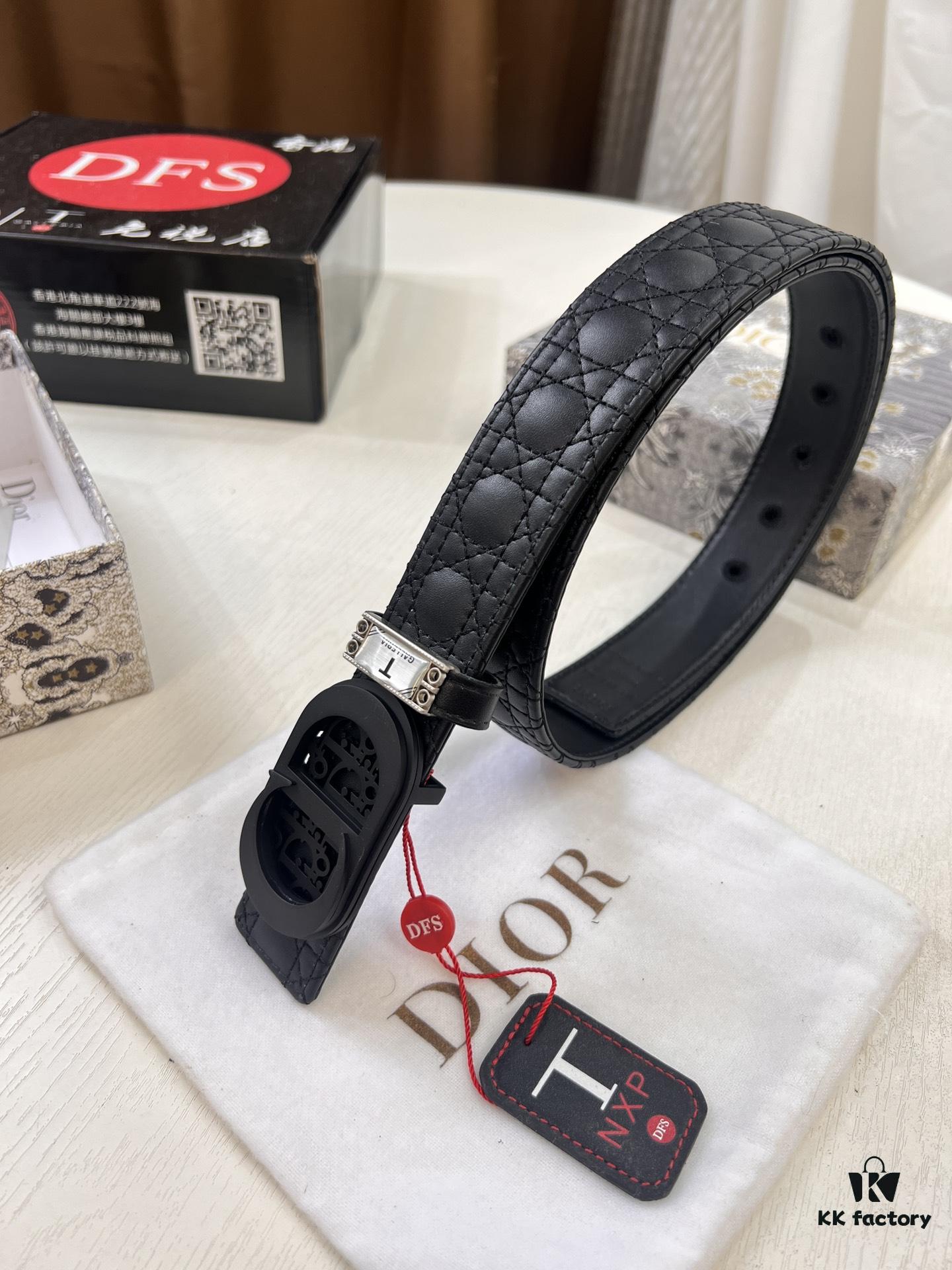 Dior D Belt, Hong Kong Duty-Free Gift Set 🎁 (NXP RFID Tag with Official Website Verification, Authentic Anti-Counterfeit Chip)
