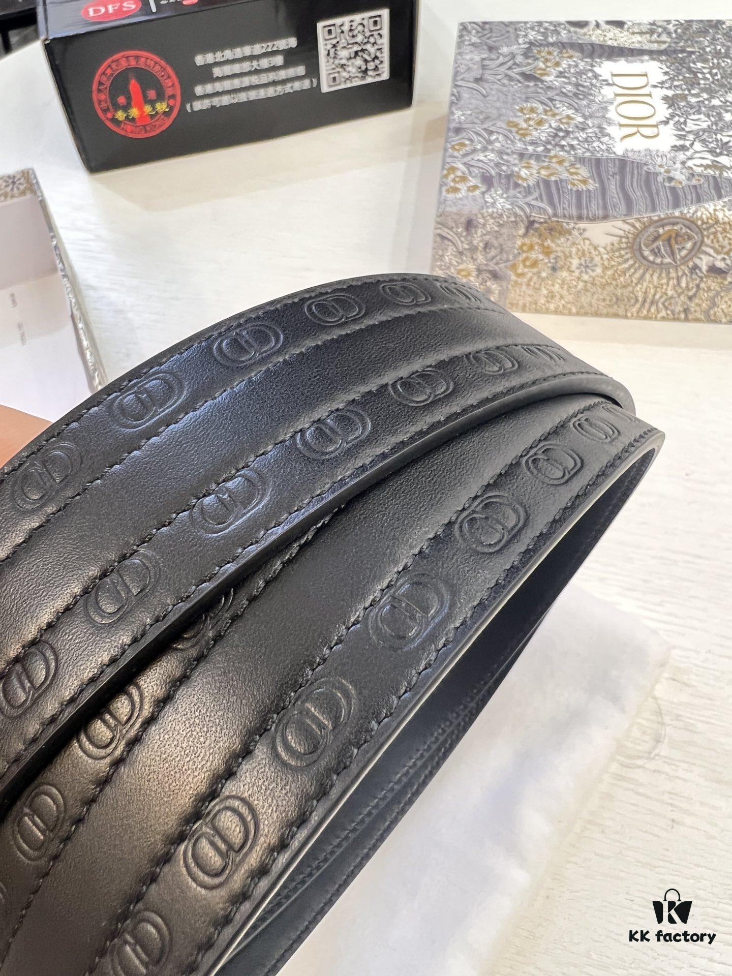 Dior D Belt, Hong Kong Duty-Free Gift Set 🎁 (NXP RFID Tag with Official Website Verification, Authentic Anti-Counterfeit Chip)