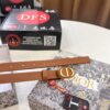 Dior Women's Leather Belt, Influencer Favorite, Store Owner Recommended, 2.0 cm Width, Premium Imported Leather, Matching CD Hardware