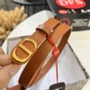 Dior Women's Leather Belt, Influencer Favorite, Store Owner Recommended, 2.0 cm Width, Premium Imported Leather, Matching CD Hardware