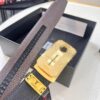 Top-Quality Genuine Leather Belt, Original Factory Hong Kong Duty-Free T Gift Box (NXP Hangtag with Anti-Counterfeit Chip Recognizable on Official Website), Automatic Buckle Series, Precision Stainless Steel Hardware, High-Ion Plating for Fade Resistance, 3.5cm Width, Imported French Crosshatch Calfskin with Natural Palm Texture, Comparable to Authentic Montblanc Quality