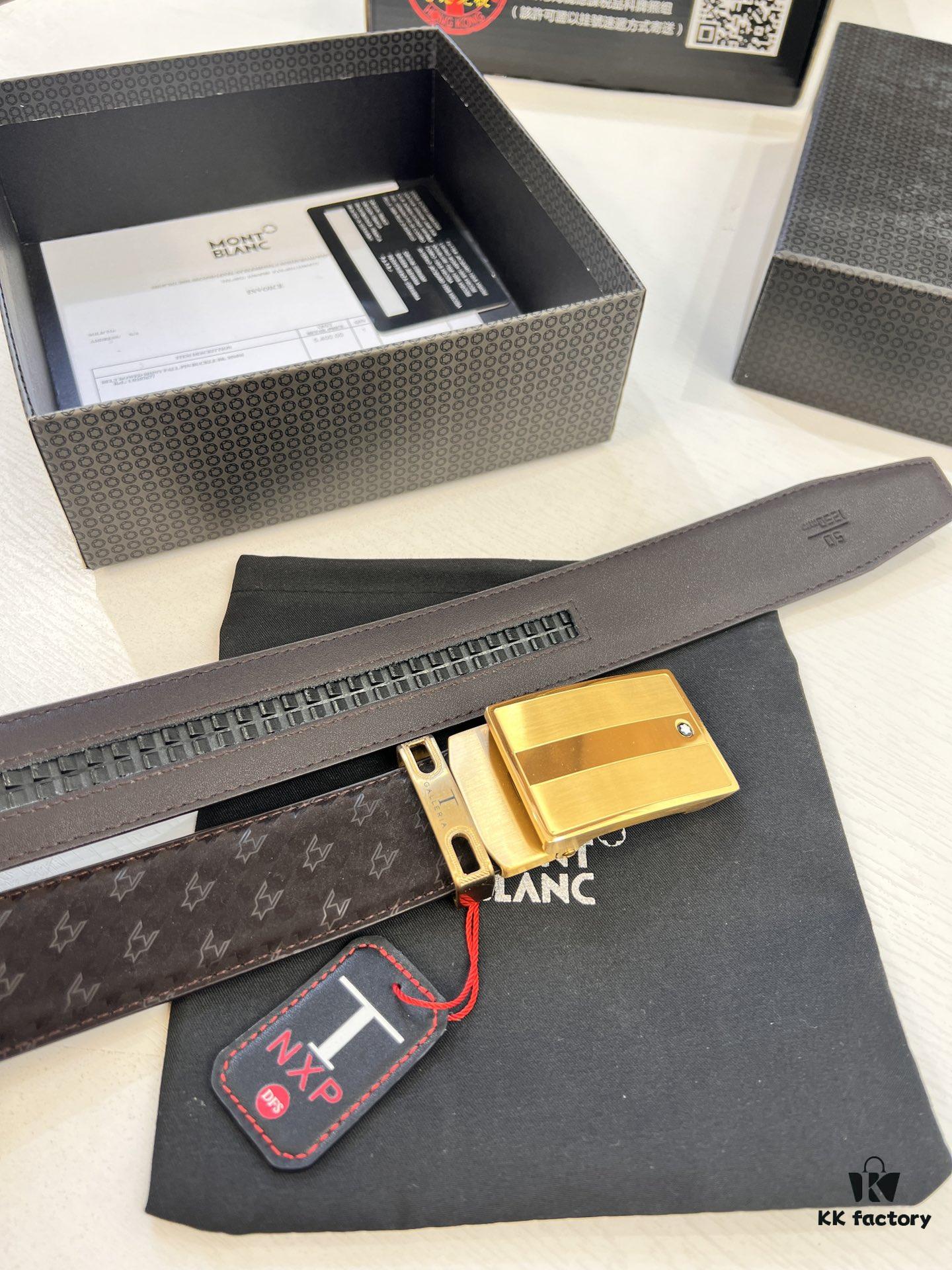 693202b43a89a121ed550b65 Top-Quality Original Leather Belt, Genuine Hong Kong Duty-Free T Gift Box (NXP Hangtag with Authenticity Chip Recognizable on Official Website), Montblanc Stainless Steel Hardware, Automatic Star Buckle Series, High-Ion Plating for Fade Resistance: Zegna