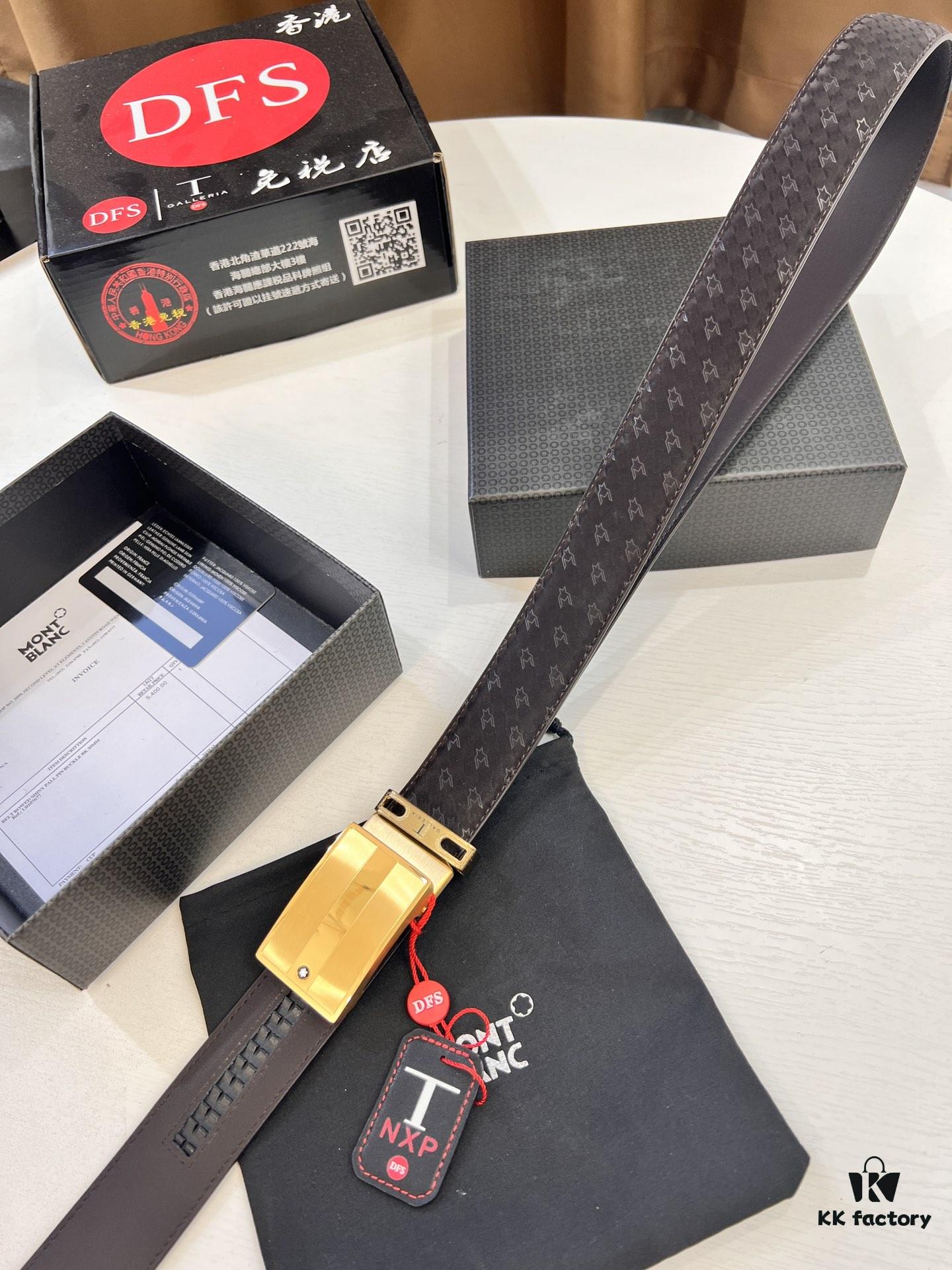 693202b43a89a121ed550b67 Top-Quality Original Leather Belt, Genuine Hong Kong Duty-Free T Gift Box (NXP Hangtag with Authenticity Chip Recognizable on Official Website), Montblanc Stainless Steel Hardware, Automatic Star Buckle Series, High-Ion Plating for Fade Resistance: Zegna