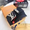 Top-Tier Louis Vuitton LV Belt, Authentic Stainless Steel Hardware, French Box Calf Leather, 3.8cm Width