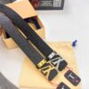 Top-Tier Louis Vuitton LV Belt, Authentic Stainless Steel Hardware, French Box Calf Leather, 3.8cm Width
