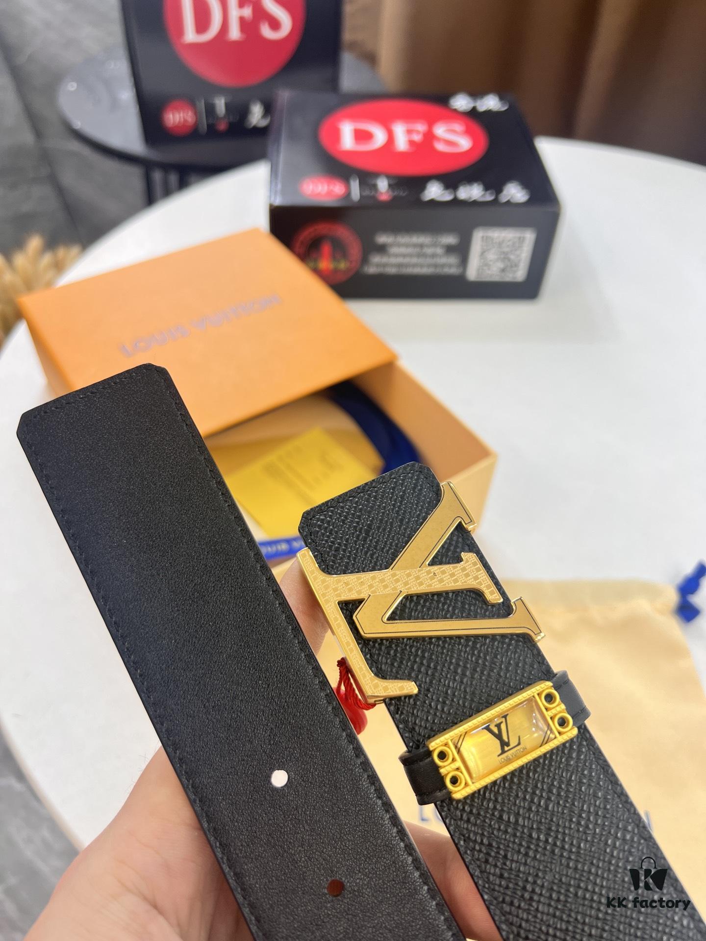 693202be3a89a121ed550b8c Top-Tier Louis Vuitton LV Belt, Authentic Stainless Steel Hardware, French Box Calf Leather with Palm Texture, 3.8cm Width